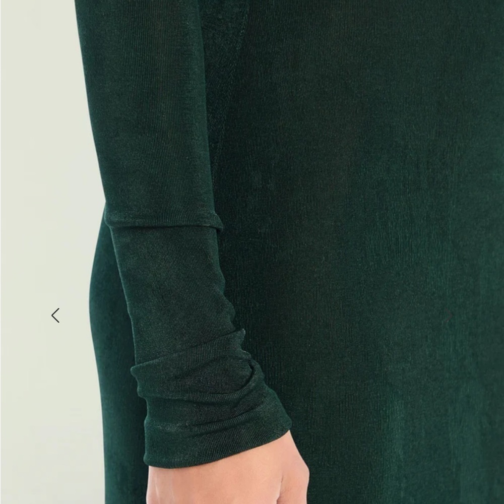 Chic Long Sleeve Dark Green Dress - Picture 2 of 7